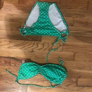 Victoria’s Secret Green Polka Dot bikini